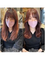 トルネード(TORNADO) 韓国ヘア20代30代40代 ワンホンヘア チェリーピンク M511