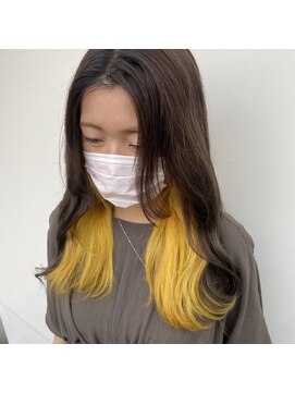 サロンドミルク 溝の口店(salon de MiLK) インナーイエローカラー♪