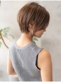 20代30代大人かわいい斜めバングデザインカラーシルキーベージュ