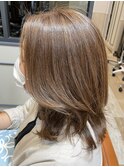 明るい白髪染め×白髪ぼかしハイライト