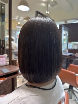 ウィーブ 成田店(Weve) 夏の湿気に負けるな！[髪質改善ストレート]  切りっぱなしボブ