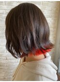 ボブ　インナーカラー