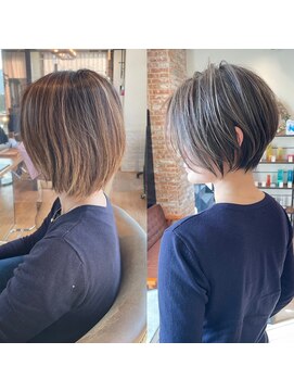 バンプ ギンザ(BUMP GINZA) 30代/40代/50代◎絶壁解消/白髪ぼかし/大人ショートボブ【湯本】