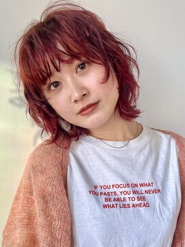 ディッセンバー 神宮前(December) レッドカラー/ボルドーカラー/チェリーレッド/レイヤーボブ