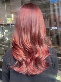 美髪ニュアンスカラーベビーピンクレイヤーロング_ba487681