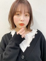 ロシェ 横浜店(loche)&nbsp;デザインカラーオリーブベージュ×ダブルカラーボブ×横浜