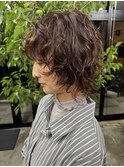 大人ウルフ×くるくるパーマ