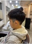マッシュショート黒髪スタイル