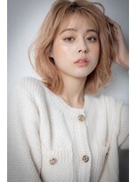 カバーヘア ブリス 北浦和(COVER HAIR bliss)&nbsp;透明感ハイトーンカラー外ハネミディアムウルフy北浦和20代30代