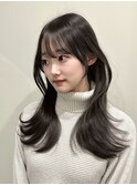 韓国風/レイヤー/小顔/前髪カット/髪質改善/グレージュ/透明感