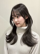 アンカーバイナチュラル(anchor by natural)&nbsp;韓国風/レイヤー/小顔/前髪カット/髪質改善/グレージュ/透明感