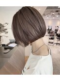 ブリーチ無しダブルケアカラーで柔らかさなブラウンに
