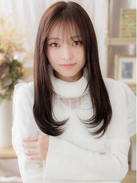 カバーヘアアンドスパ ブリス 浦和(COVER HAIR&SPA bliss) グレージュアッシュ艶髪ストレートロングc7浦和20代30代40代