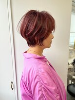 アルトル 池袋(altru)&nbsp;◇ショートボブホワイトグレージュミニウルフチェリーブラウン