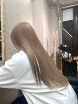 エイト 梅田店(EIGHT umeda)&nbsp;ミルクティーベージュ(エフェクトブリーチ使用/履歴修正)