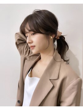 コート 表参道(Cote) 美髪レイヤーカットオリーブグレージュグレージュカラー顔まわり