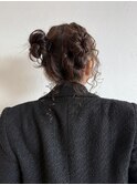 ヘアセット/ヘアアレンジ/カチモリ/編みおろし/ハーフアップ