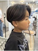 キッズカット◎メンズ男の子ショートセンターパート◎ガイルヘア