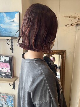 ヘアーデザイン シュシュ(hair design Chou Chou by Yone) ボブ/ピンクラベンダー/暖色カラー／艶カラー