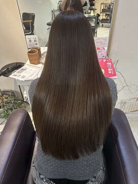 saraju イシヅ　オリーブグレージュ☆ブリーチなしのWカラー