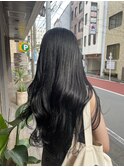 韓国風黒髪ロング