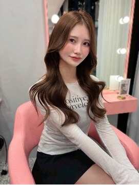 ボタン コロン 表参道 原宿(VOTAN COLON) ハッシュカット/韓国レイヤー/顔まわり/ブラウン/ベージュ/前髪