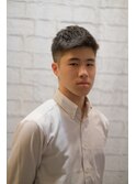 ビジネス刈り上げアップバングショート
