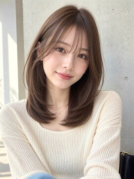 ノア 三宮店(NOA) 【NOA】韓国風小顔レイヤー×艶髪ミディアム