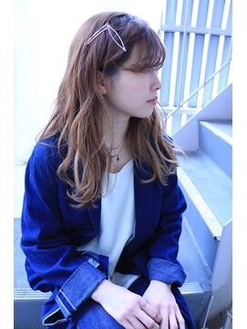 ヘアサロンエムフィス 池袋東口(HAIR SALON M Fe's) 【M／SEXY】アッシュベージュ抜け感セミロング