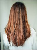 ふんわりバングのナチュラルストレート