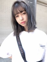 アイティー バイ アルバム 中野店(IT by ALBUM) ウェーブボブ_オリーブカラーハイライトカラー_7805