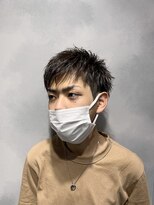 クレオ 片江店(CREO) ハンサムショートブラウン短髪まとまり刈り上げ
