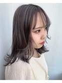 ラベンダーグレージュ/顔まわりレイヤーカット stylist/miaki