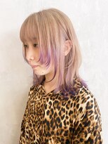 アイティーバイアルバム 下北沢店(IT by ALBUM)&nbsp;裾パープル_ホワイトグレージュネビージュこなれミディ_ba395371