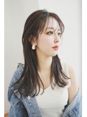 大人ロングレイヤー　大人ガーリー　チョコレートカラー