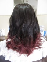 コアフィールフィス(COIFFURE fils)&nbsp;裾カラーピンクレッド【堀指名予約はお電話で】