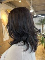 バイエイト 野並店(By Eight) ミディアムレイヤー×ダークグレージュ