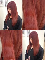 ロックス バイ マグ 松本(rocks BY MAG)&nbsp;イエべ秋ブルベ冬ブリーチ無しWカラー高発色チェリーレッド