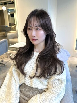 マインバイアフロートギンザ(MYNE by AFLOAT GINZA) ◎レイヤーカット/後れ毛/くびれ/ミルクティーグレージュ