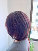 《FRAME porto》パープルブラウン×レイヤーボブ