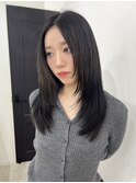 桑名ロングレイヤーカットハッシュカット透明感カラー重めロング