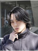 メンズミディアムメンズロングメンズボブウルフニュアンスパーマ