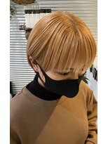 コヨーテ(coyote)&nbsp;丸みショート ミニマルボブ ペールオレンジ ショートヘア