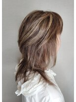 松本平太郎美容室 国立店&nbsp;40代50代60代×セミディウルフ×イノアカラー×ハイライト