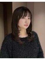 メゾンマイル 恵比寿(maison mile)&nbsp;大人綺麗なブラウンカラー/顔まわりカット/レイヤー/恵比寿駅