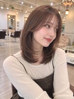 ラファンジュ ヘアー(Rohange hair)&nbsp;ミントグレージュ/流しバング/ハッシュウルフ