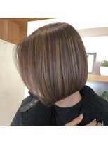 ヘアーサロン エンス(hair salon Ens)&nbsp;切りっぱなしハイライトボブ