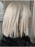 切っぱなしハイトーンボブ☆ケアブリーチ