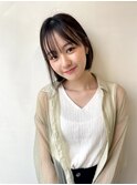 ワンレンボブ/切りっぱなし/黒髪/20代.30代.40代【三橋】