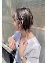 グロウミドル(GROW middle)&nbsp;大人可愛い☆ナチュラルハイライトグレージュボブ